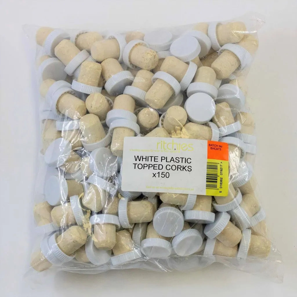 Corks White Plastic Top 150's