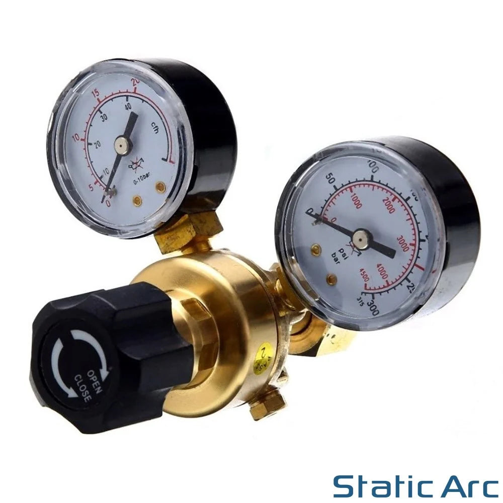 CO2 Regulator — Dual Gauge (Bottle Mount, W21.8 Thread)