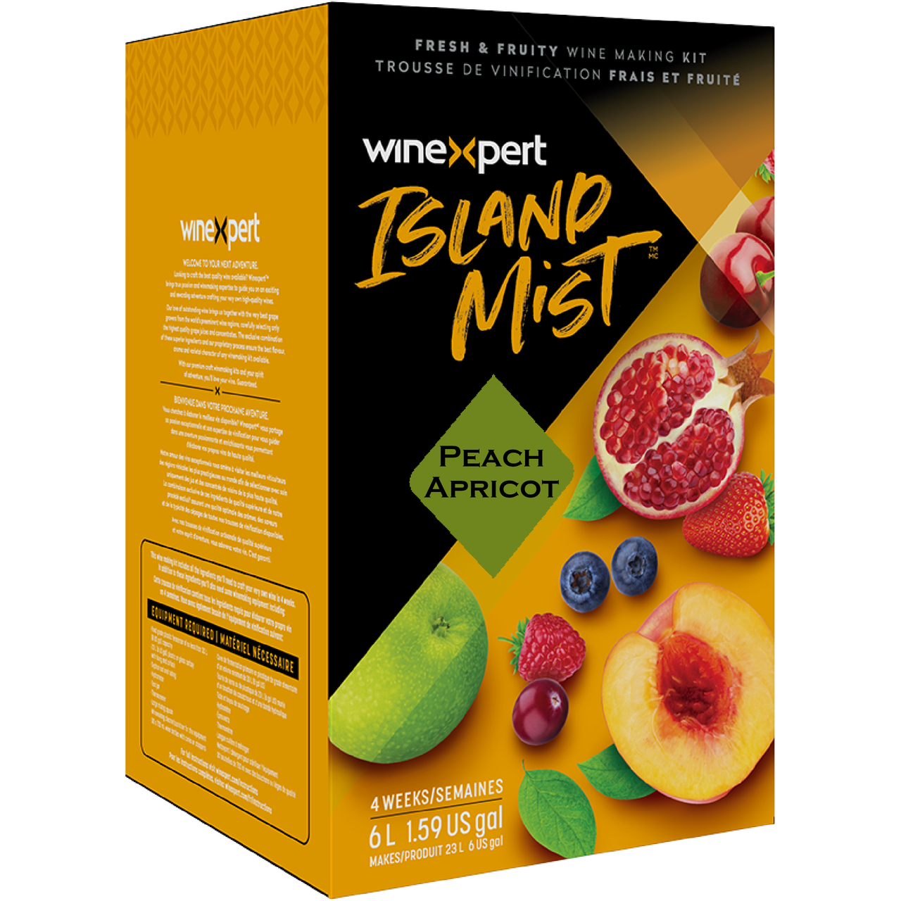 Island Mist Peach Apricot 6L wine kit box - makes 30 bottles of fruit wine