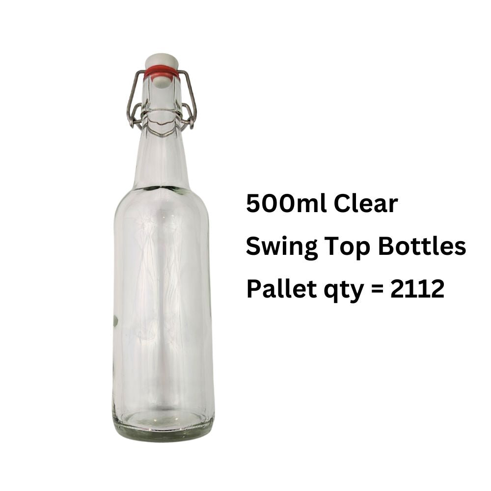 500ml Clear Swing Top Bottles Pallet