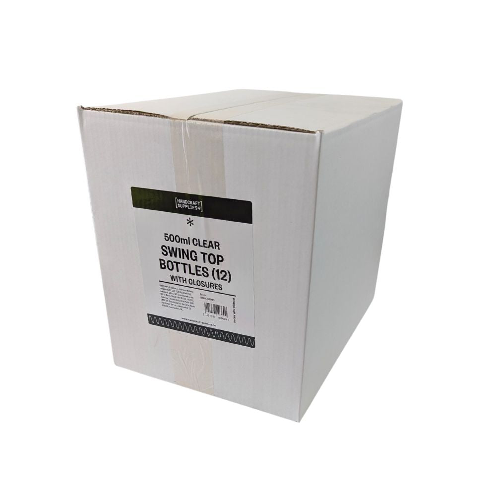 500ml Swing Top Bottles - Clear (12 pack) – supplier photo 2
