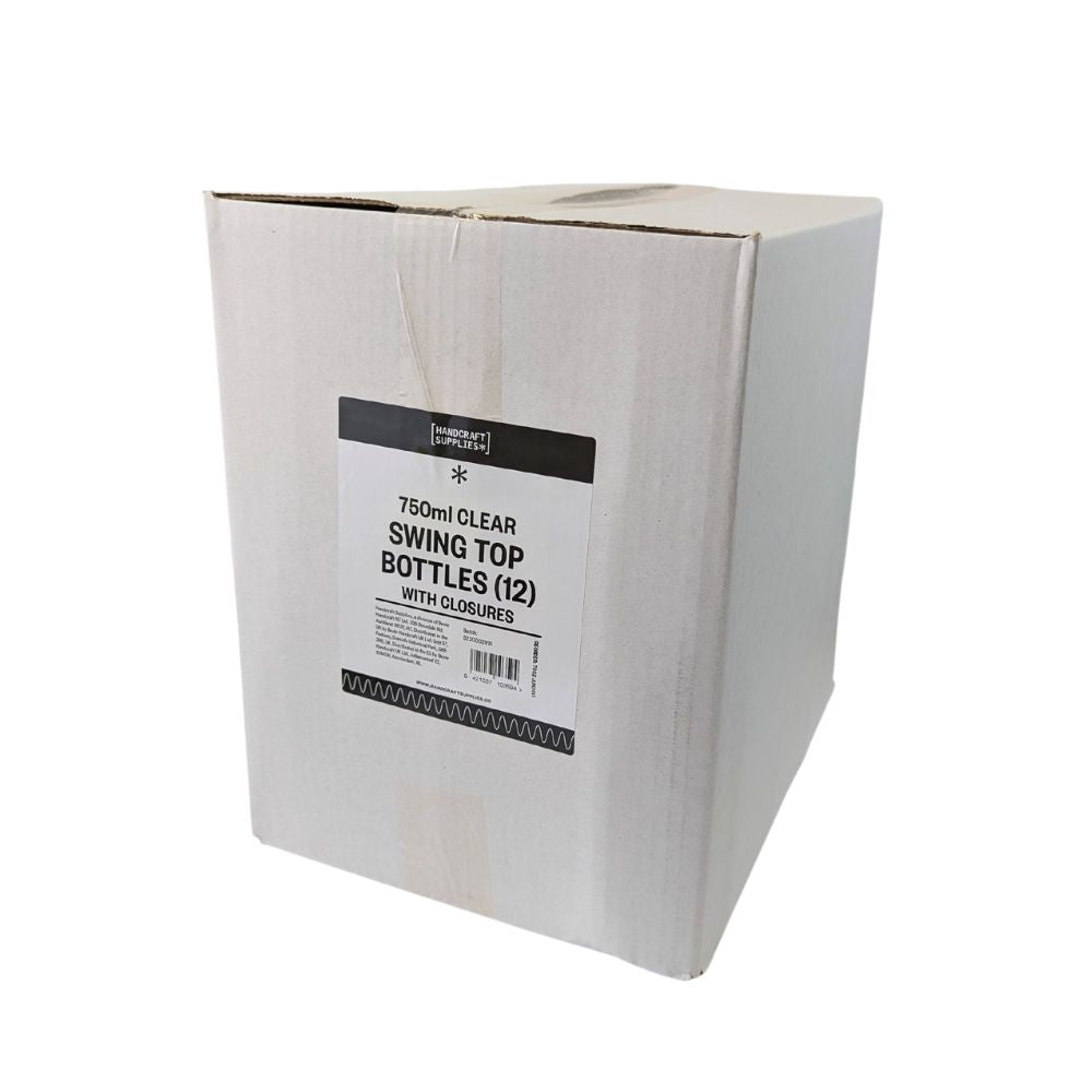 750ml Swing Top Bottles - Clear (12 pack) – supplier photo