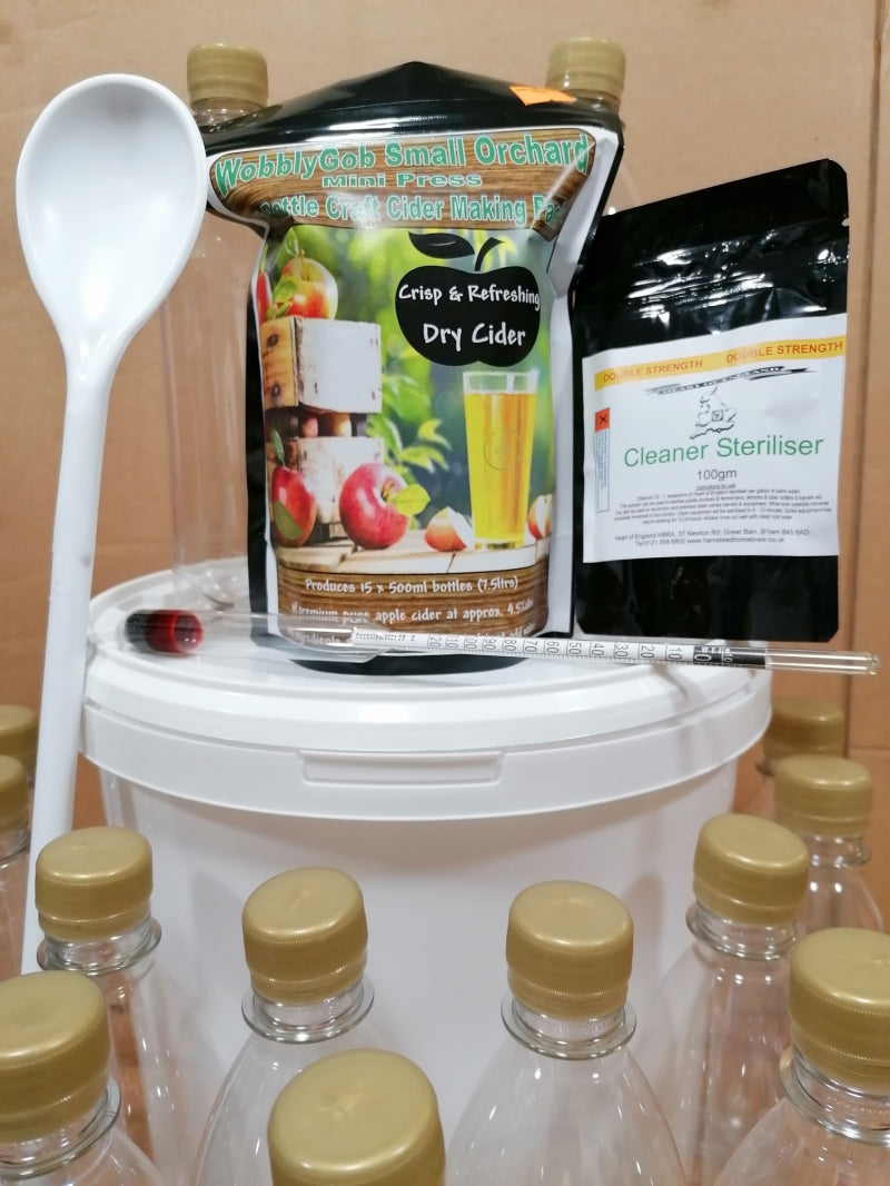 WobblyGob Mini Press 15 bottle Complete Starter Pack - Dry Cider