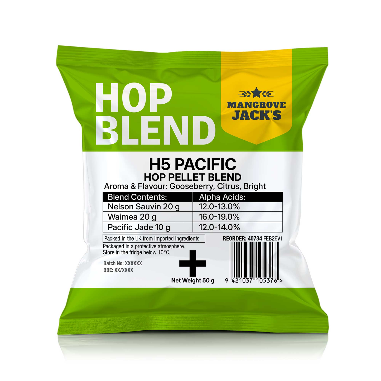 Mangrove Jack's H5 Pacific hop pellet blend 50g - Make Your Own home brew