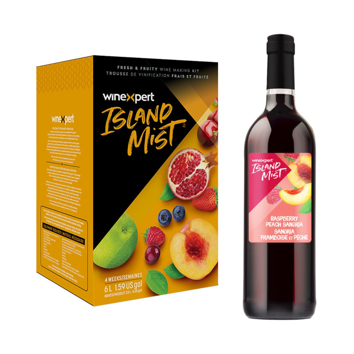 Island Mist Raspberry Peach Sangria Wine Kit – supplier photo