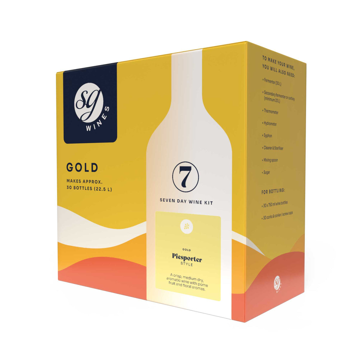 SG Wines Gold 30 Bottle Piesporter Wine Kit – carton