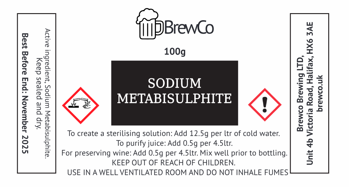 Brewco Sodium Metabisulphite 100g