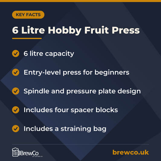 6 Litre Hobby Fruit Press – key facts