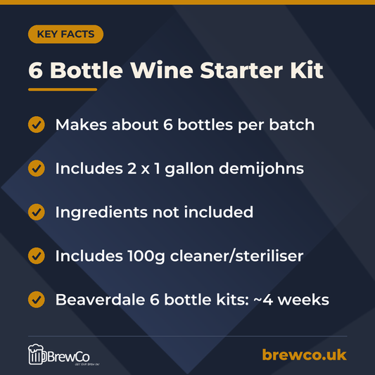 6 Bottle Wine Starter Kit – key facts