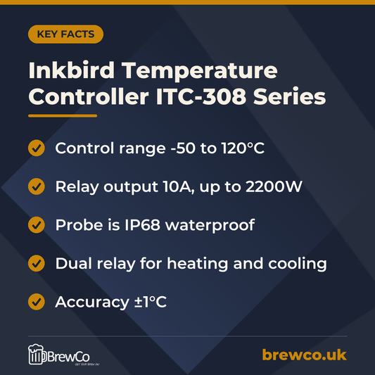 Inkbird Temperature Controller ITC-308 Series – key facts