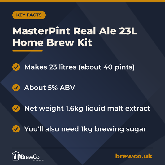 MasterPint Real Ale 23L Home Brew Kit – key facts