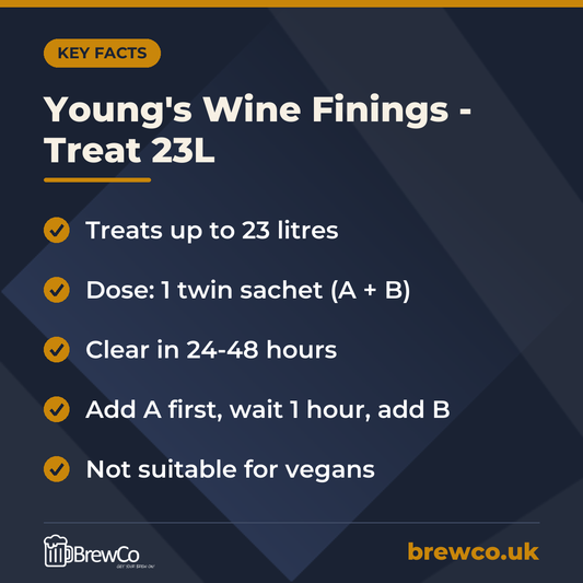 Young's Wine Finings - Treat 23L – key facts