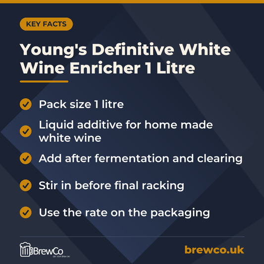Young's Definitive White Wine Enricher 1 Litre – key facts