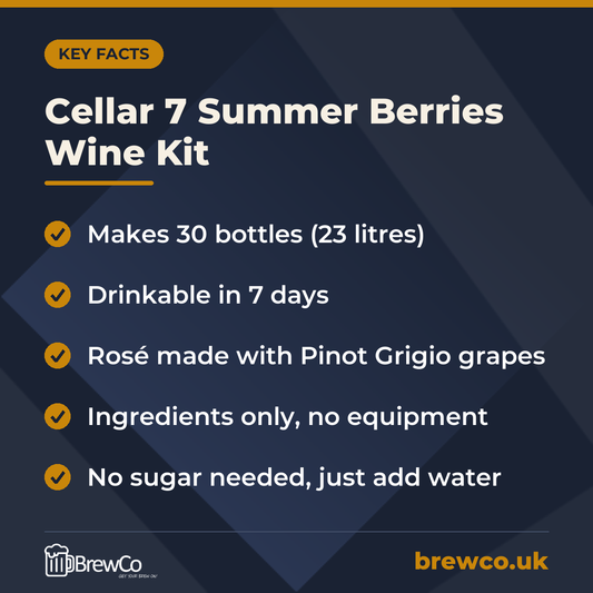 Cellar 7 Summer Berries Wine Kit – key facts