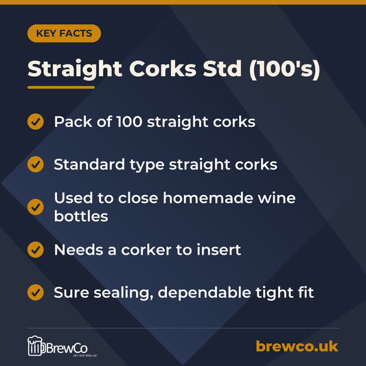Straight Corks Std (100's) – key facts