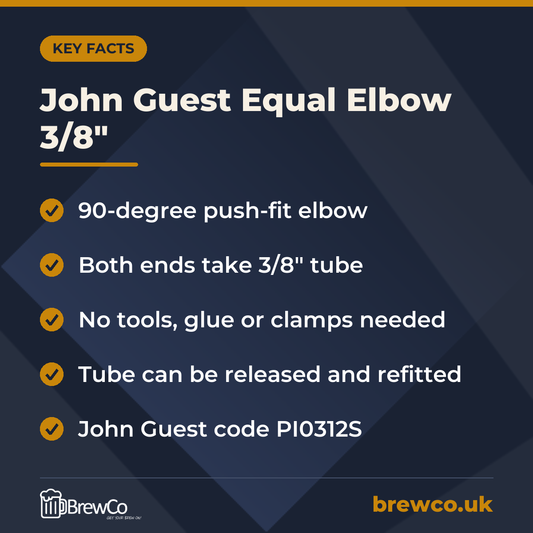 John Guest Equal Elbow 3/8" – key facts