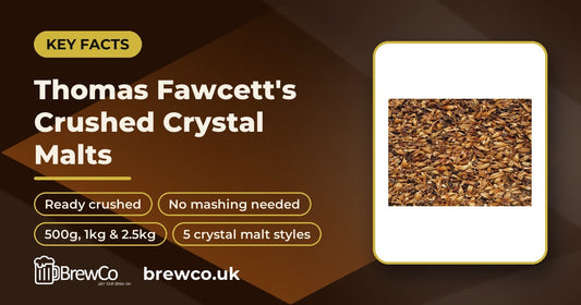 Thomas Fawcett's - Crushed Crystal Malts (Full Range & Sizes) key facts