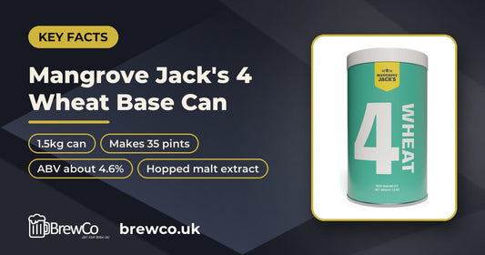 Mangrove Jack's 4 Wheat Base Can 1.5kg | Make Your Own Beer Kit key facts