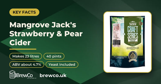 Mangrove Jack's Craft Series - Strawberry & Pear Cider Home Brew Kit key facts