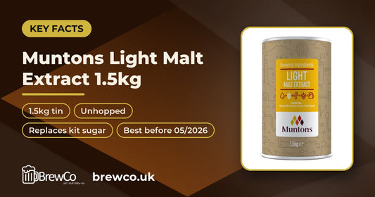 Muntons Light Malt Extract 1.5kg - Best Before 05/2026 Clearance key facts