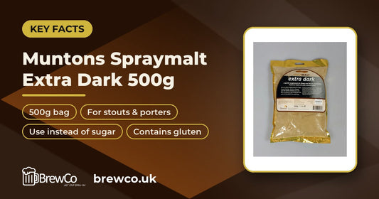 Muntons Spraymalt Extra Dark 500g key facts