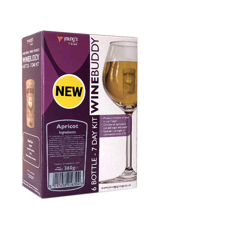 WineBuddy Fruit 6 Bottle Apricot Wine Kit