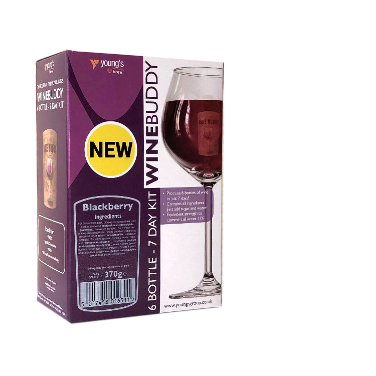 WineBuddy Fruit 6 Bottle Blackberry Wine Kit