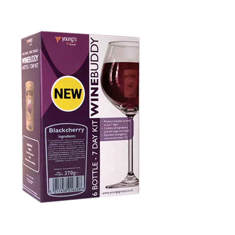 WineBuddy Fruit 6 Bottle Blackcherry Wine Kit