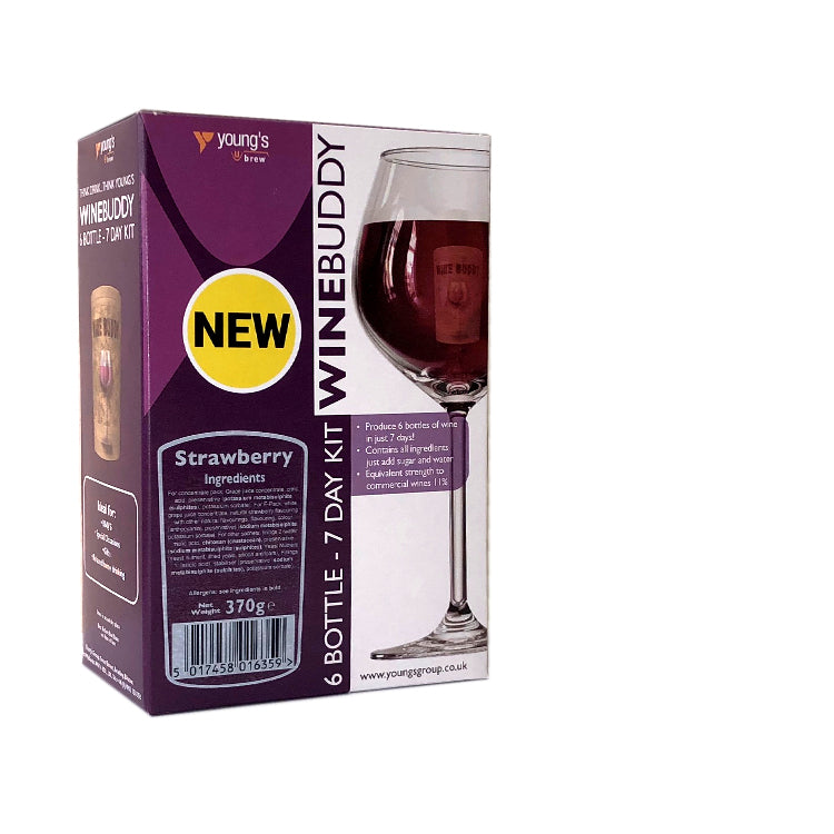 WineBuddy Fruit 6 Bottle Strawberry Wine Kit