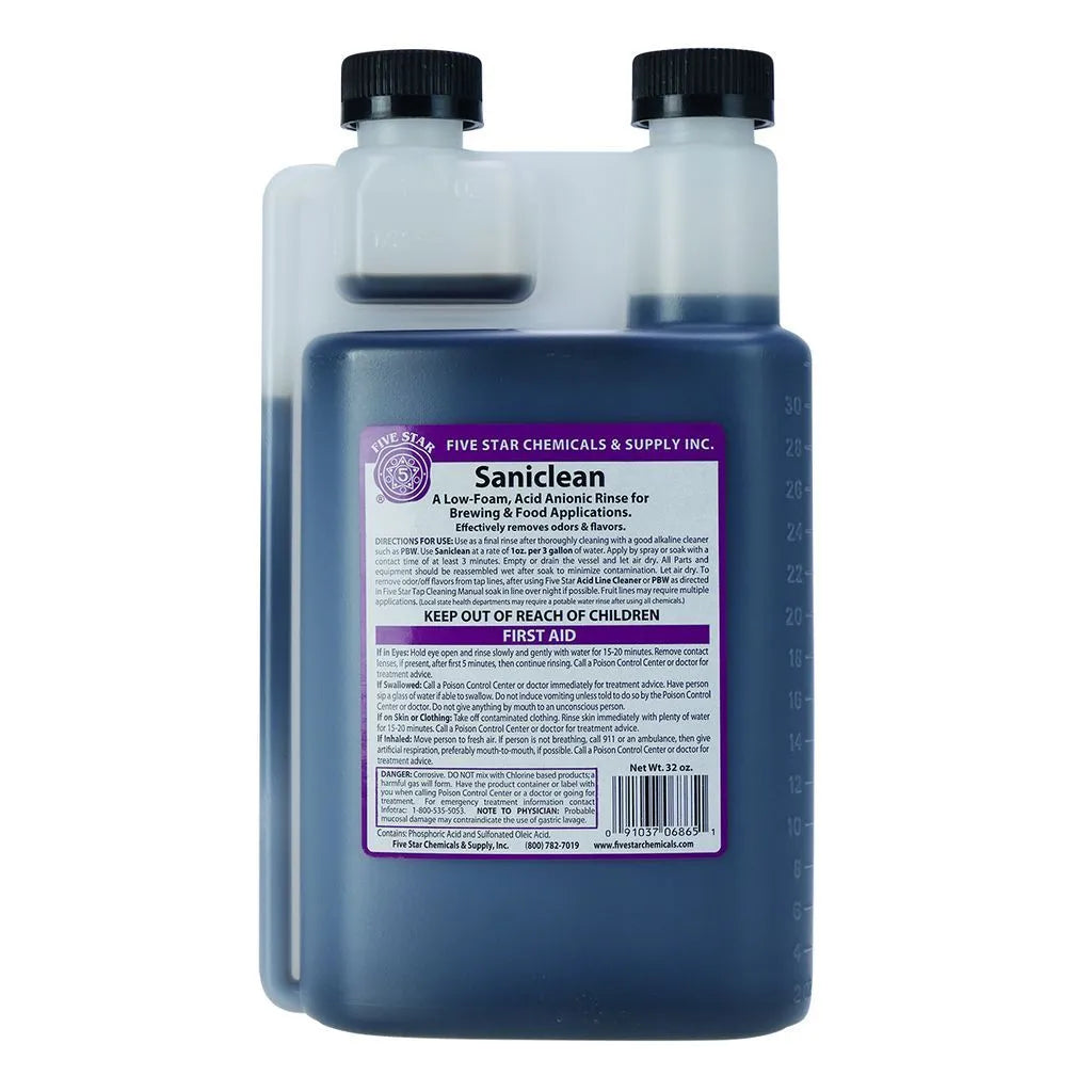 Saniclean - 32oz Dual Neck Bottle (946ml)