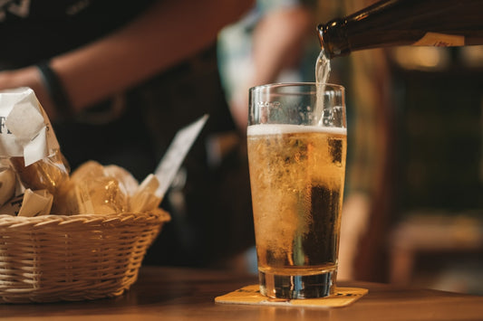 Light golden session IPA in a glass with vibrant citrus hop aroma