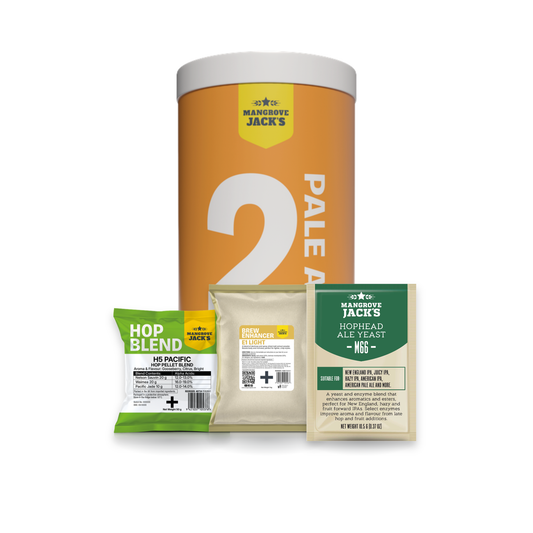 Pacific Pale Ale - Mangrove Jack's Build Your Own home brew beer kit with base can, hop blend, brew enhancer and yeast