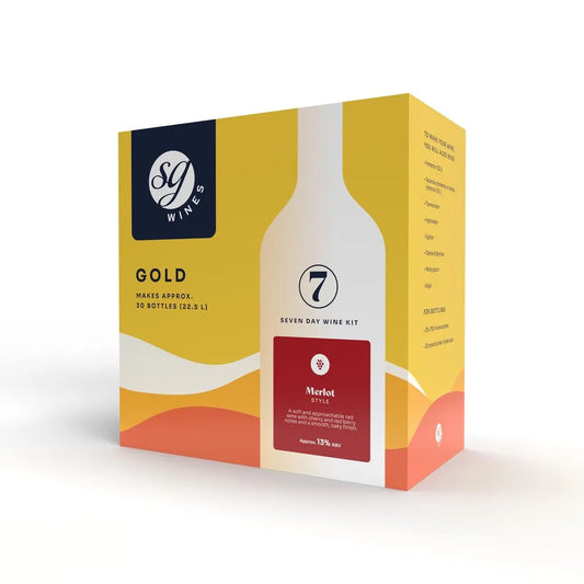 SG Wines Gold 30 Bottle Merlot Wine Kit