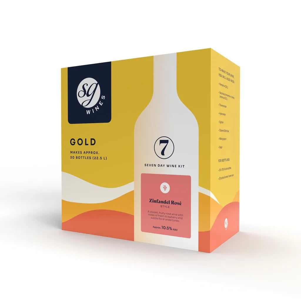 SG Wines Gold 30 Bottle Zinfandel Rosé Wine Kit