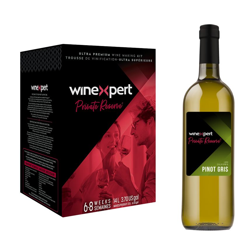 Winexpert Private Reserve California Lodi Pinot Gris wine kit