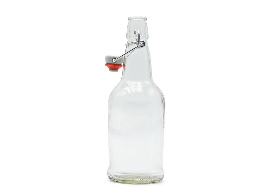 500ml Swing Top Bottles - Clear (12 pack)