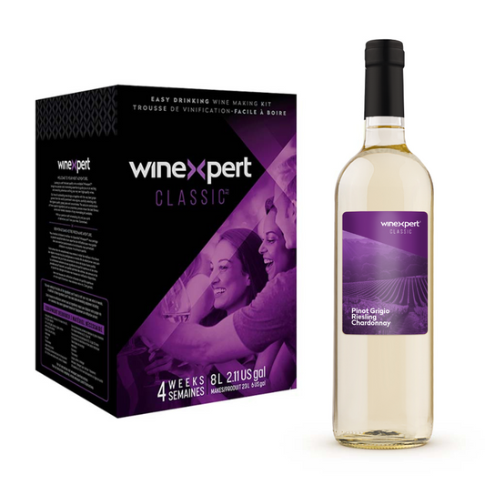 Winexpert Classic California Chardonnay Riesling wine kit box - makes 28-30 bottles