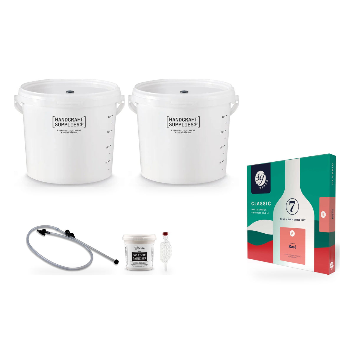 SG Wines 6 Bottle Wine Making Starter Kit - Classic Rose
