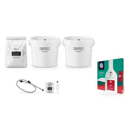 SG Wines 6 Bottle Wine Making Starter Kit - Classic Red with brewing sugar