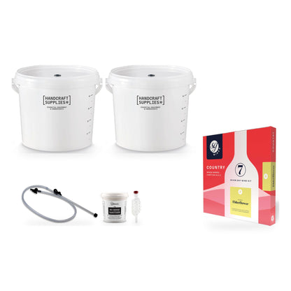 SG Wines 6 Bottle Wine Making Starter Kit - Country Elderflower