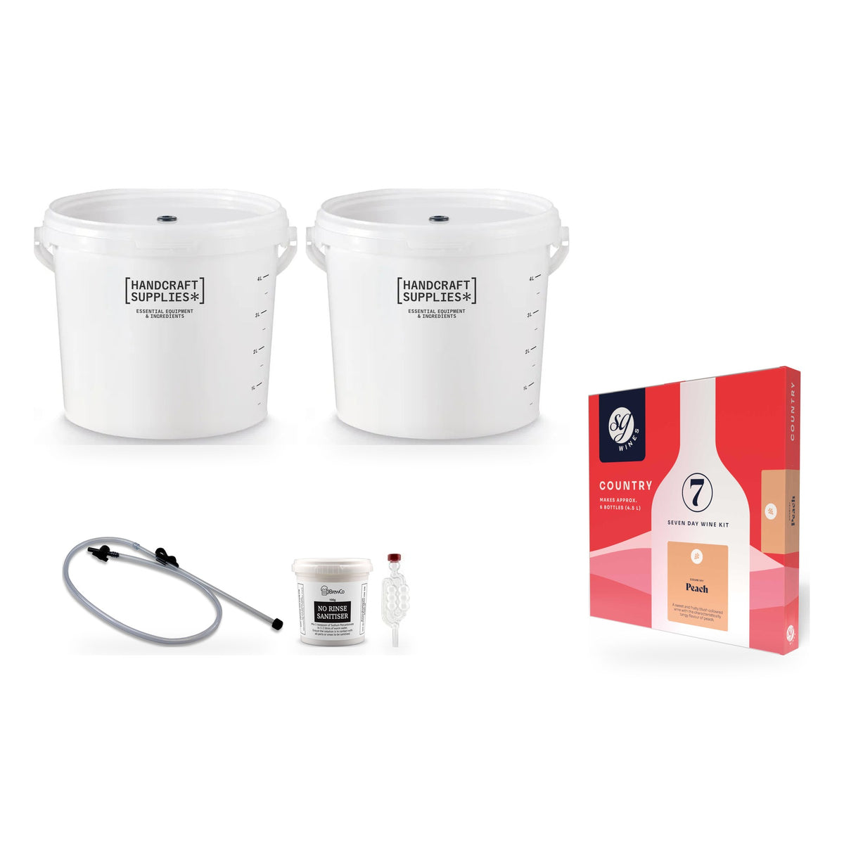 SG Wines 6 Bottle Wine Making Starter Kit - Country Peach
