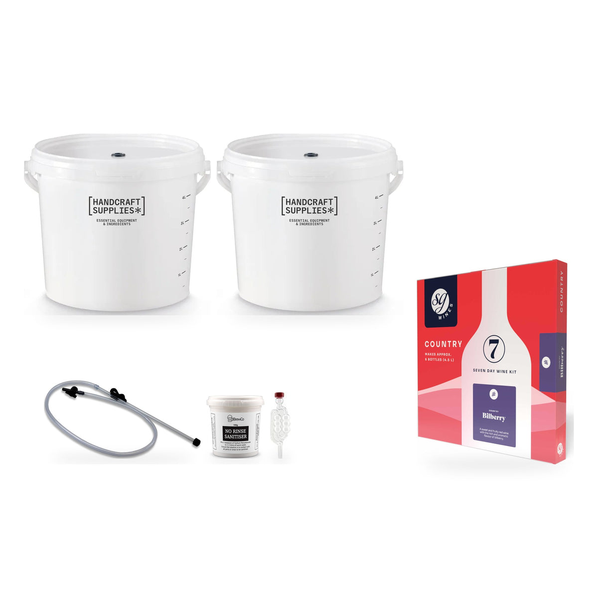 SG Wines 6 Bottle Wine Making Starter Kit - Country Bilberry