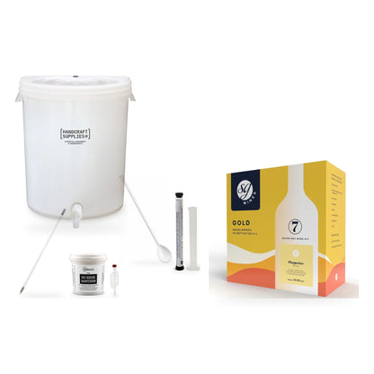 SG Wines Gold 30 Bottle Wine Making Starter Kit with Piesporter - kit, fermenter and equipment
