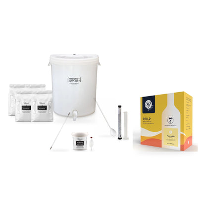 SG Wines Gold 30 Bottle Wine Making Starter Kit - Pinot Grigio with brewing sugar
