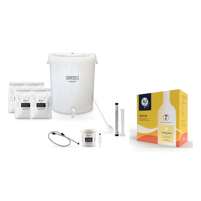 SG Wines Gold 30 Bottle Wine Making Starter Kit - Sauvignon Blanc with brewing sugar