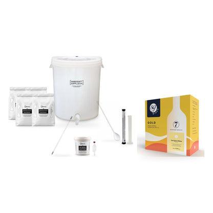 SG Wines Gold 30 Bottle Wine Making Starter Kit - Sauvignon Blanc with brewing sugar