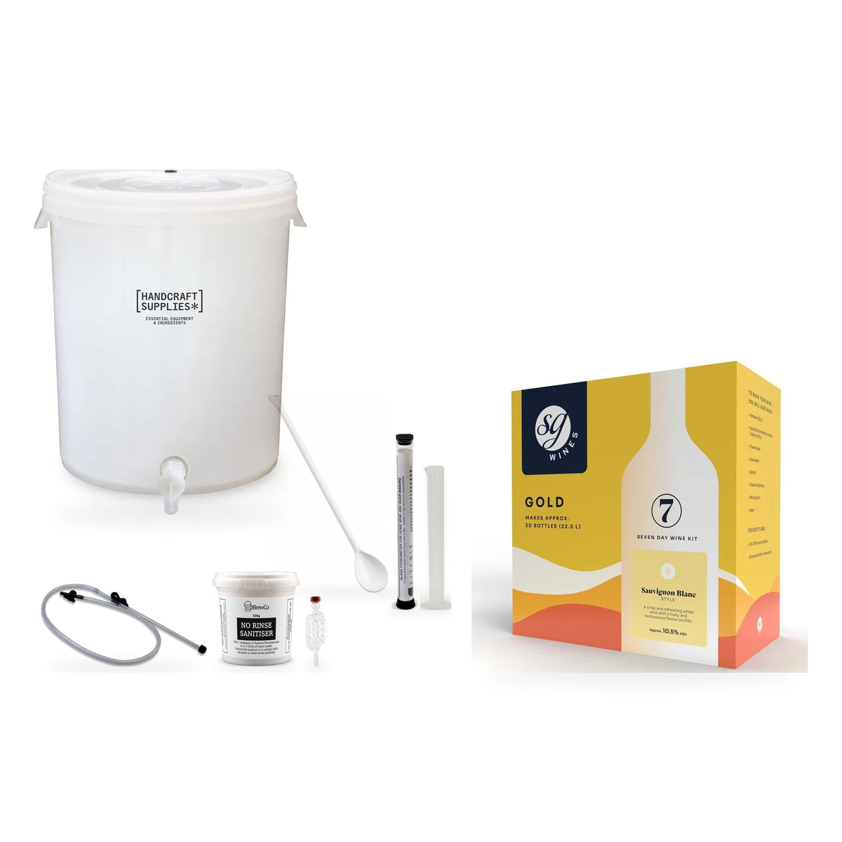 SG Wines Gold 30 Bottle Wine Making Starter Kit - Sauvignon Blanc