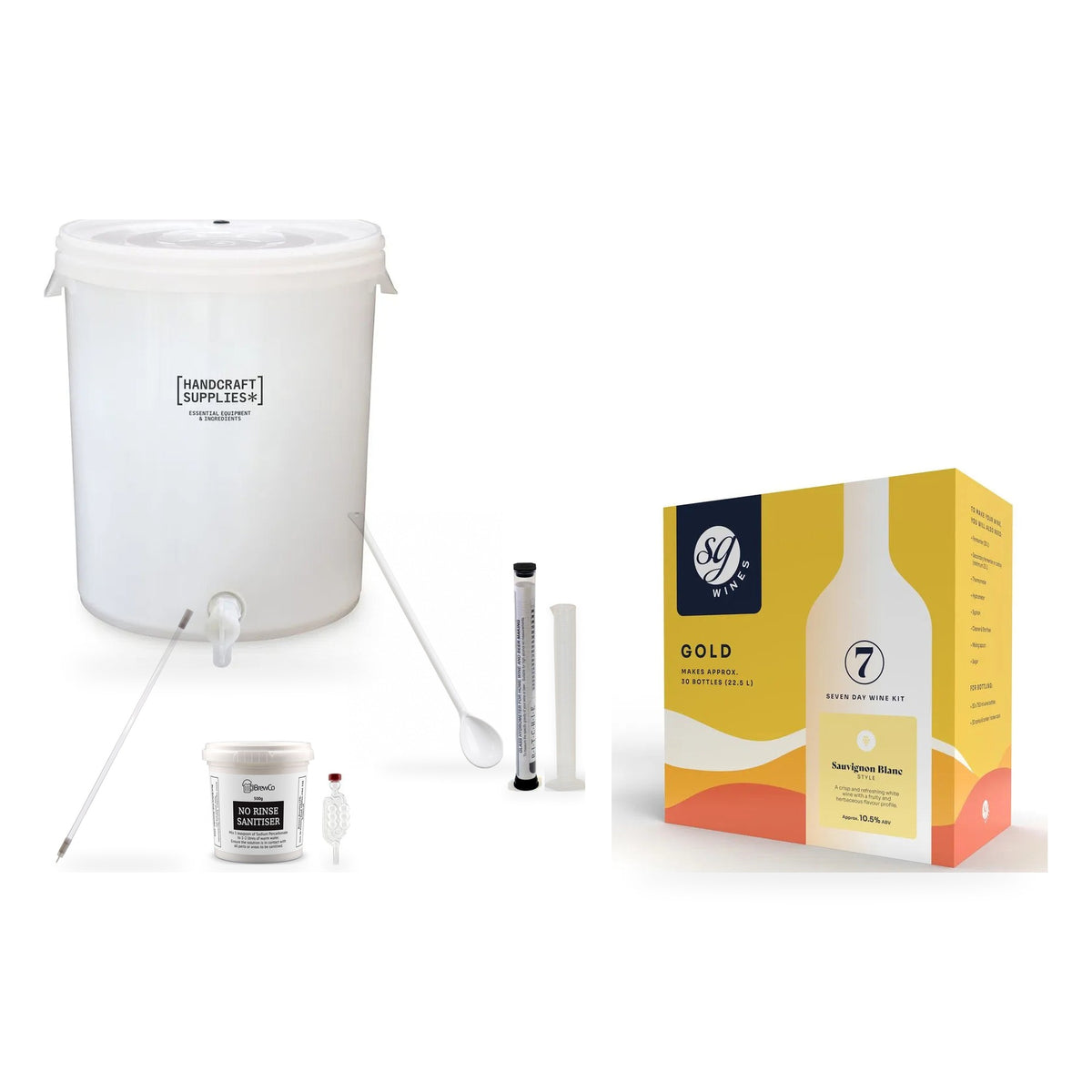 SG Wines Gold 30 Bottle Wine Making Starter Kit - Sauvignon Blanc