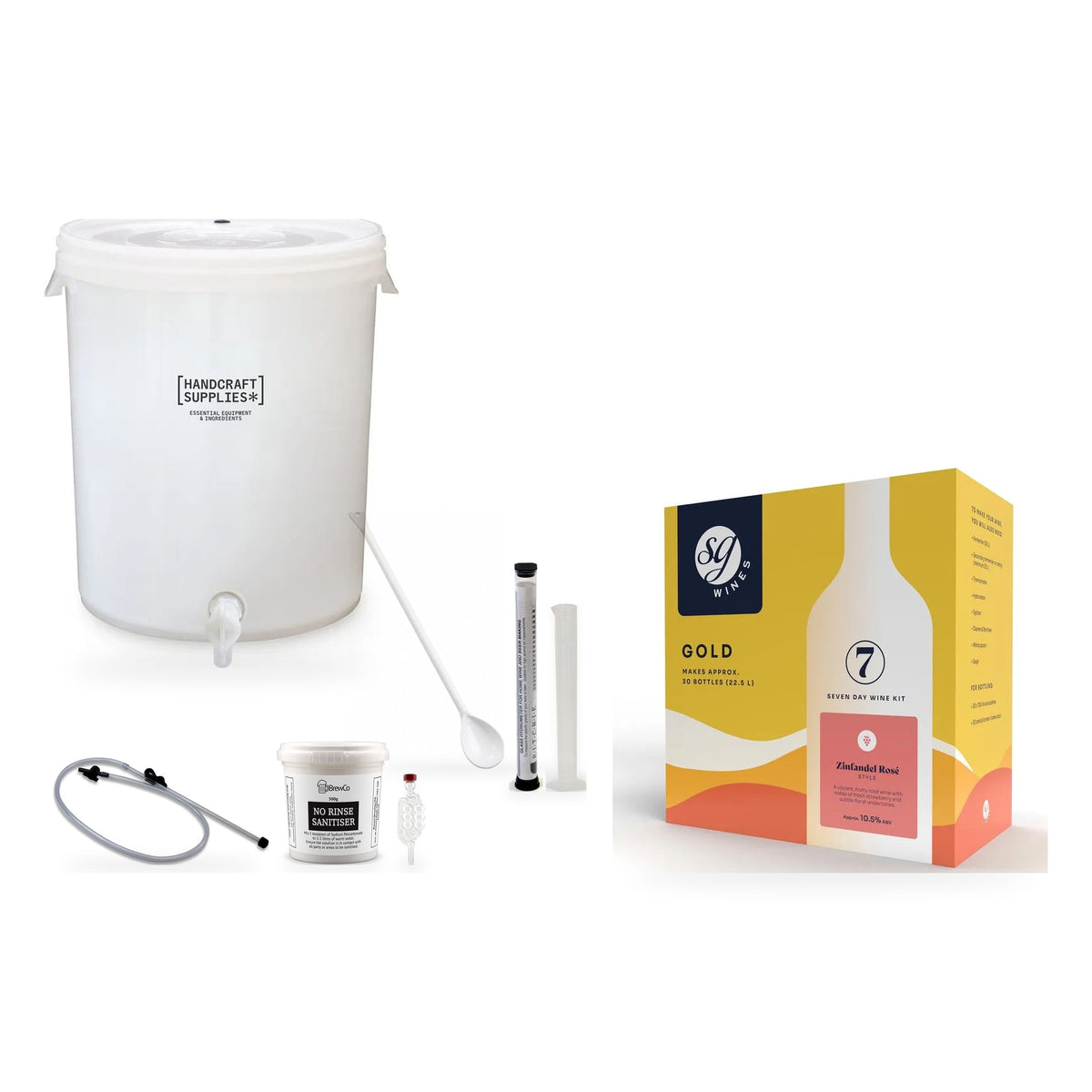 SG Wines Gold 30 Bottle Wine Making Starter Kit - Zinfandel Rose