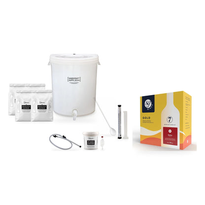 SG Wines Gold 30 Bottle Wine Making Starter Kit - Merlot with brewing sugar